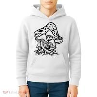 Fungus Mushrooms Silhouette Kids Hoodie thumb 4