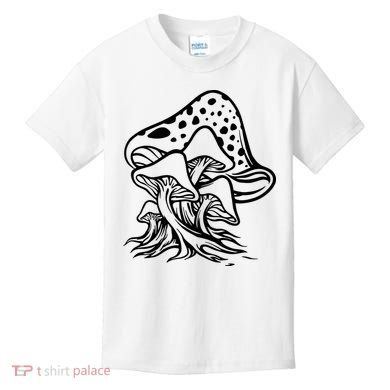 Fungus Mushrooms Silhouette Kids T-Shirt