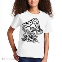 Fungus Mushrooms Silhouette Kids T-Shirt thumb 2