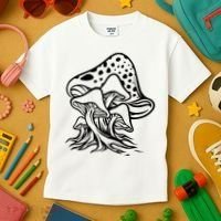 Fungus Mushrooms Silhouette Kids T-Shirt thumb 3