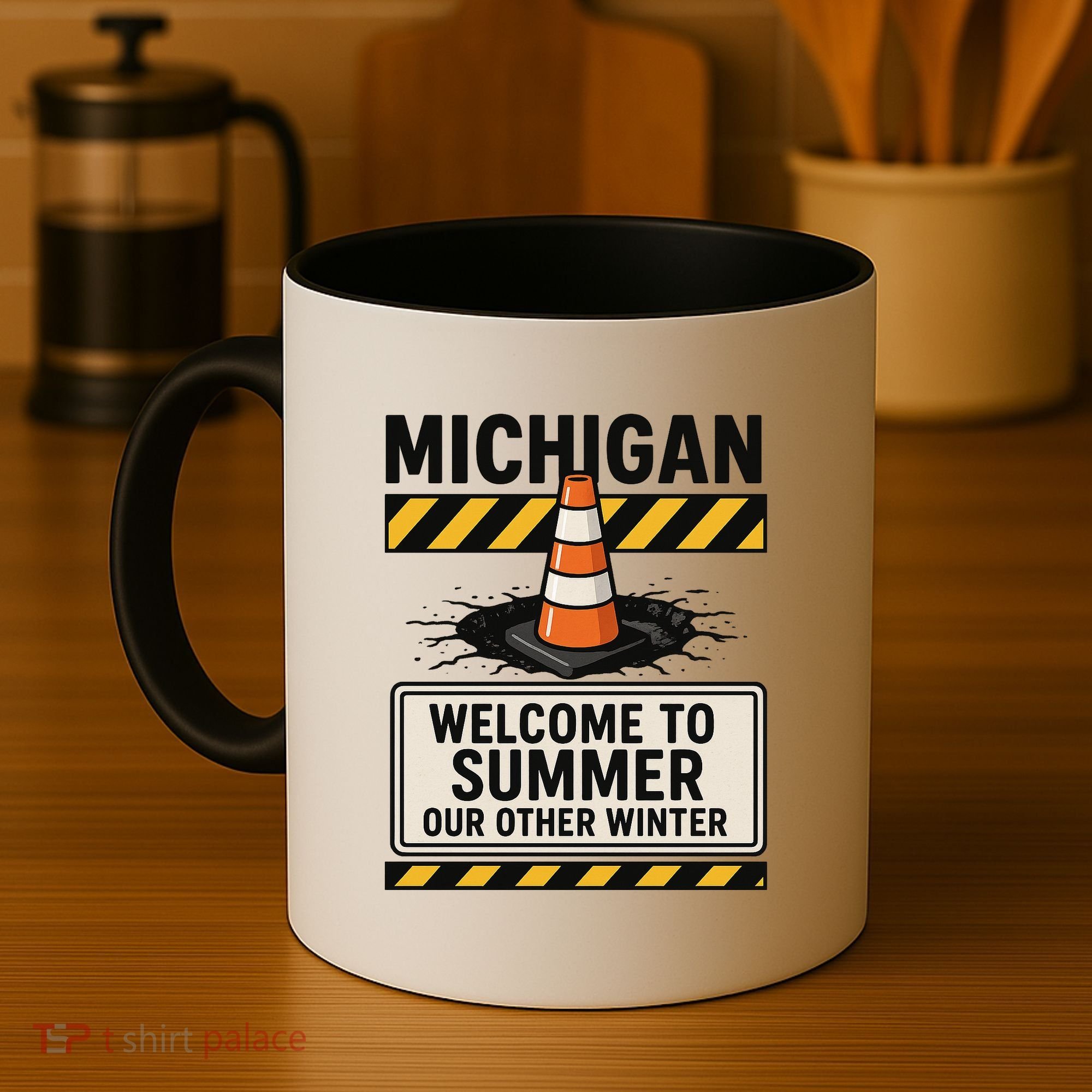 Funny Michigan Summer Our Other Winter Construction Season Coffee Mug