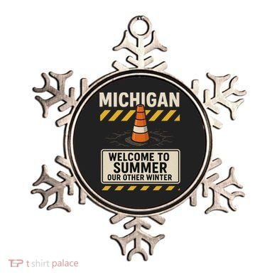 Funny Michigan Summer Our Other Winter Construction Season Ornament