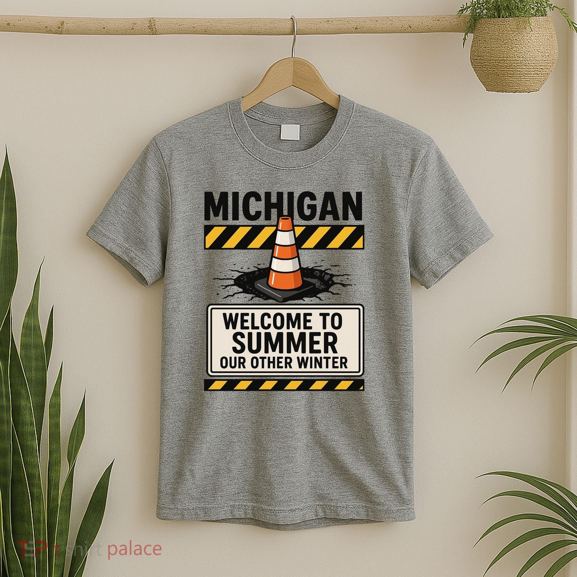 Funny Michigan Summer Our Other Winter Construction Season T-Shirt