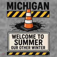 Funny Michigan Summer Our Other Winter Construction Season Toddler Hoodie thumb 2