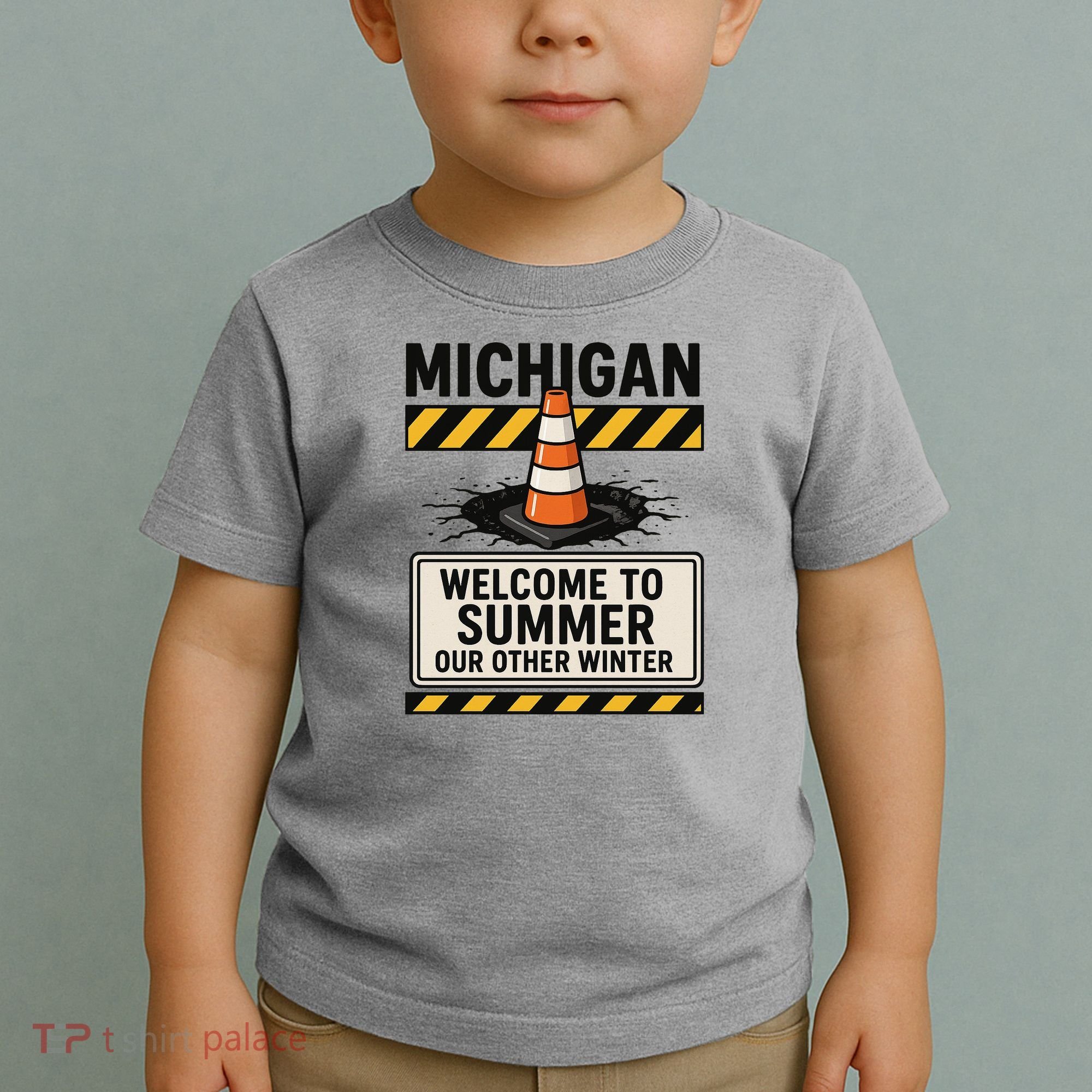 Funny Michigan Summer Our Other Winter Construction Season Toddler T-Shirt