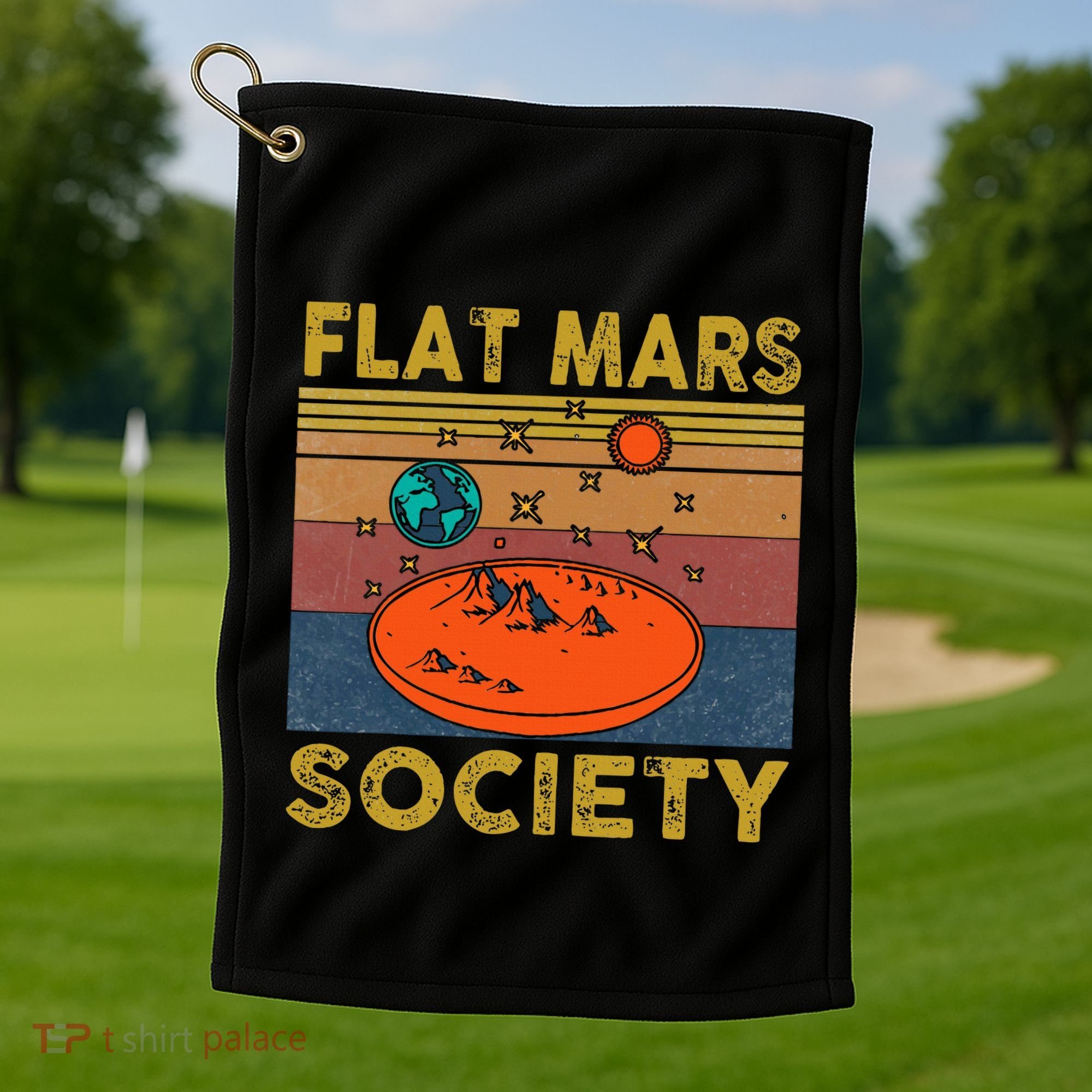Flat Mars Society Mars Golf Towel