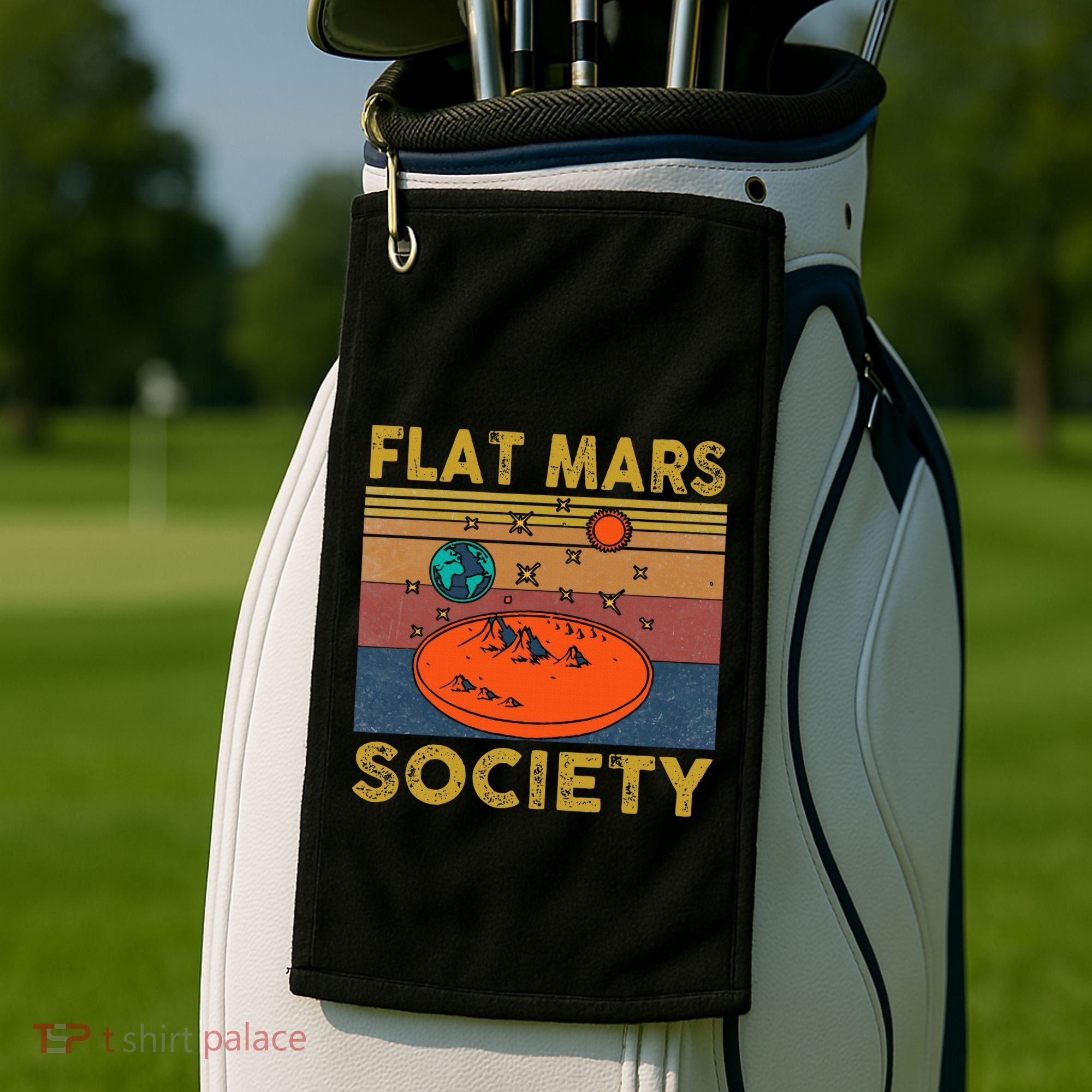 Flat Mars Society Mars Golf Towel