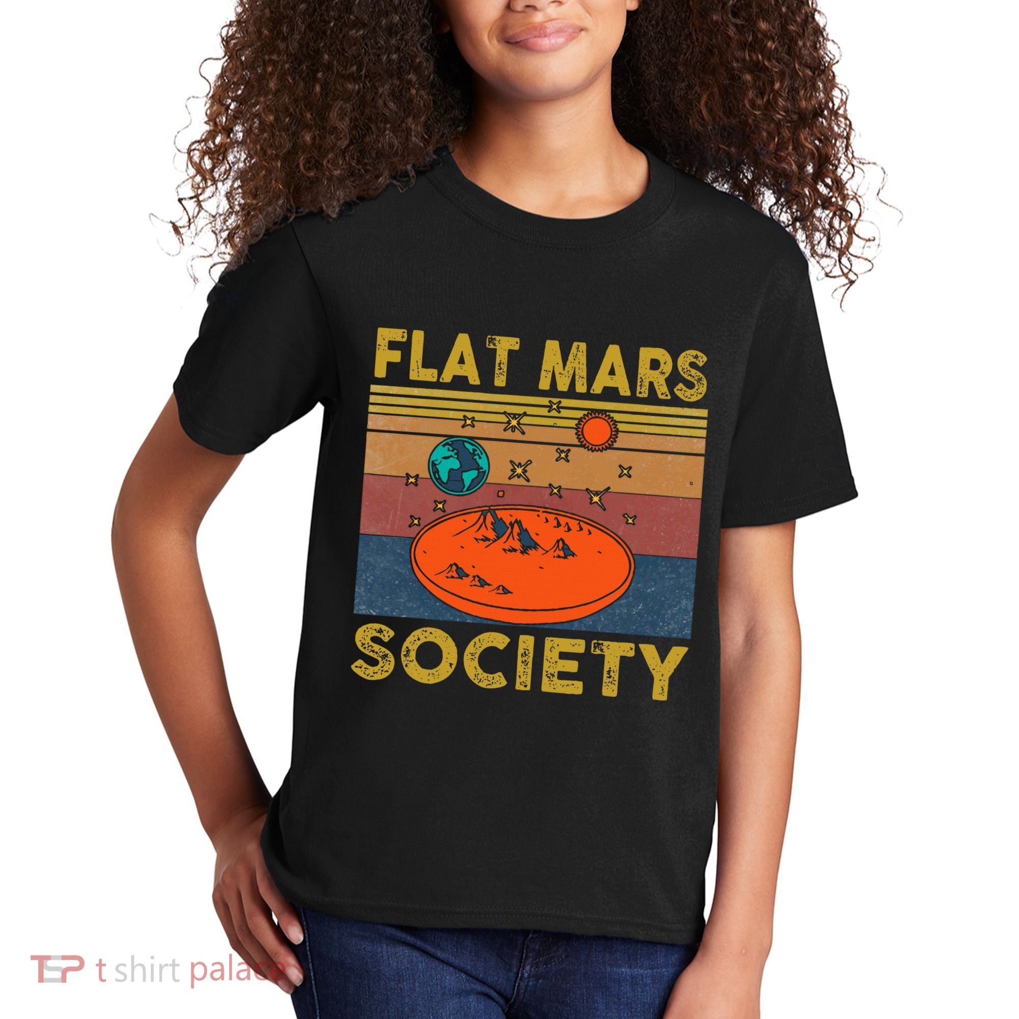 Flat Mars Society Mars Kids T-Shirt