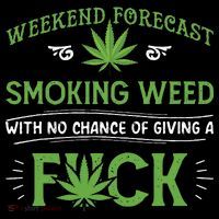Funny Marijuana Smoking Weed Weekend Forecast Stoner Gift Coaster thumb 2