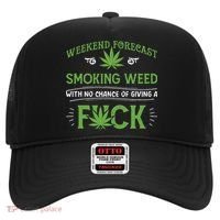 Funny Marijuana Smoking Weed Weekend Forecast Stoner Gift Hat thumb 0