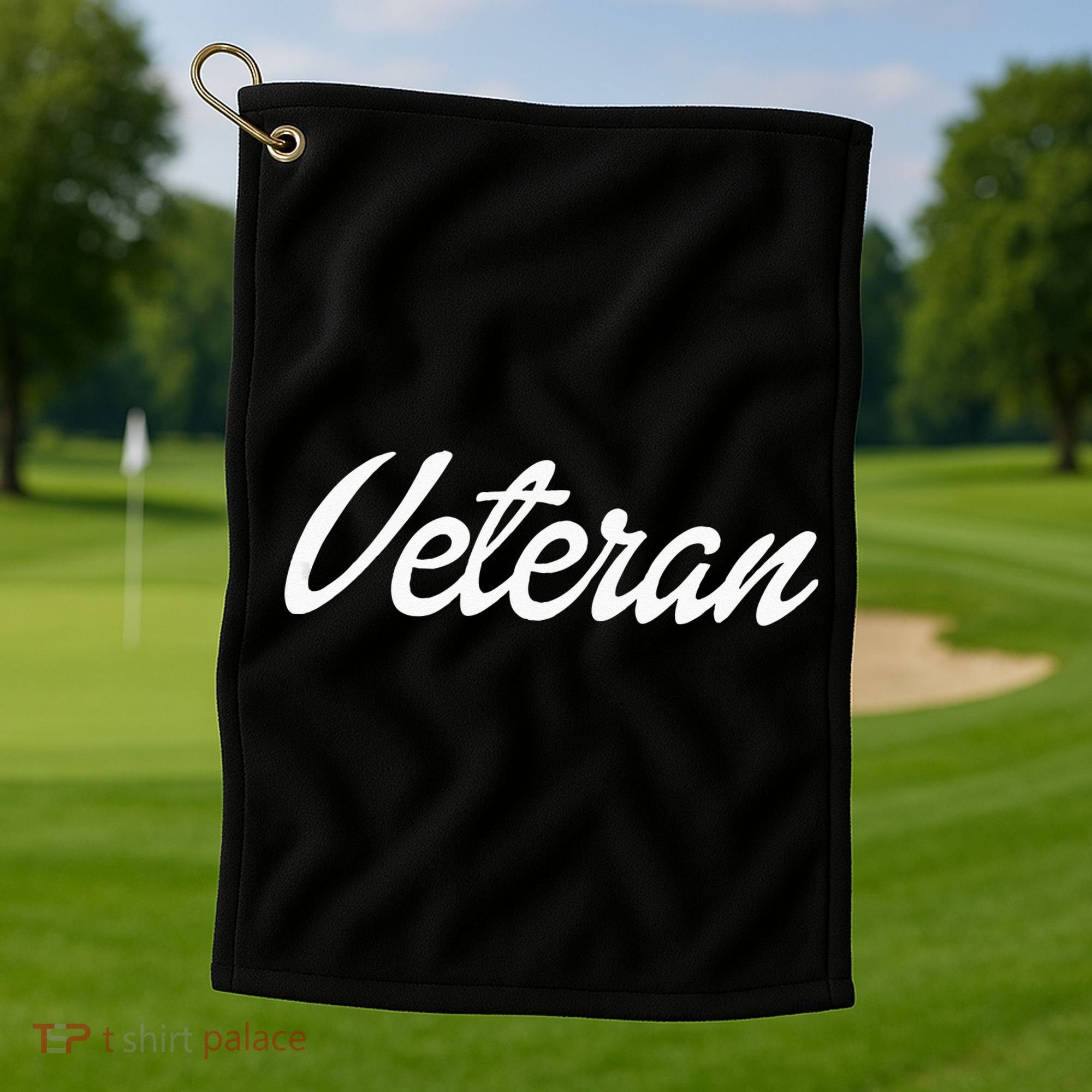 Female Military Service Veteran Gift Golf Towel