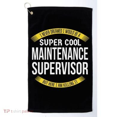Funny Maintenance Supervisor S Gift Appreciation Golf Towel
