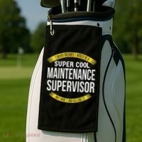 Funny Maintenance Supervisor S Gift Appreciation Golf Towel thumb 2