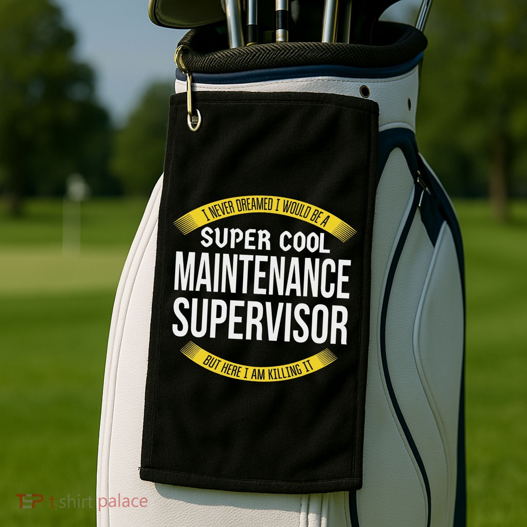 Funny Maintenance Supervisor S Gift Appreciation Golf Towel