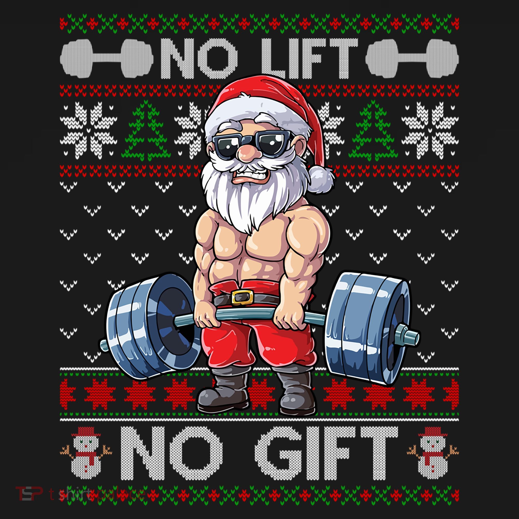 Funny Muscle Santa Lifting Christmas Ugly Christmas Sweater Gift Women's Hoodie
