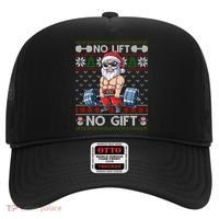 Funny Muscle Santa Lifting Christmas Ugly Christmas Sweater Gift Hat thumb 0