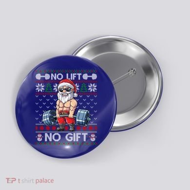 Funny Muscle Santa Lifting Christmas Ugly Christmas Sweater Gift Button