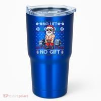 Funny Muscle Santa Lifting Christmas Ugly Christmas Sweater Gift Tumbler thumb 0