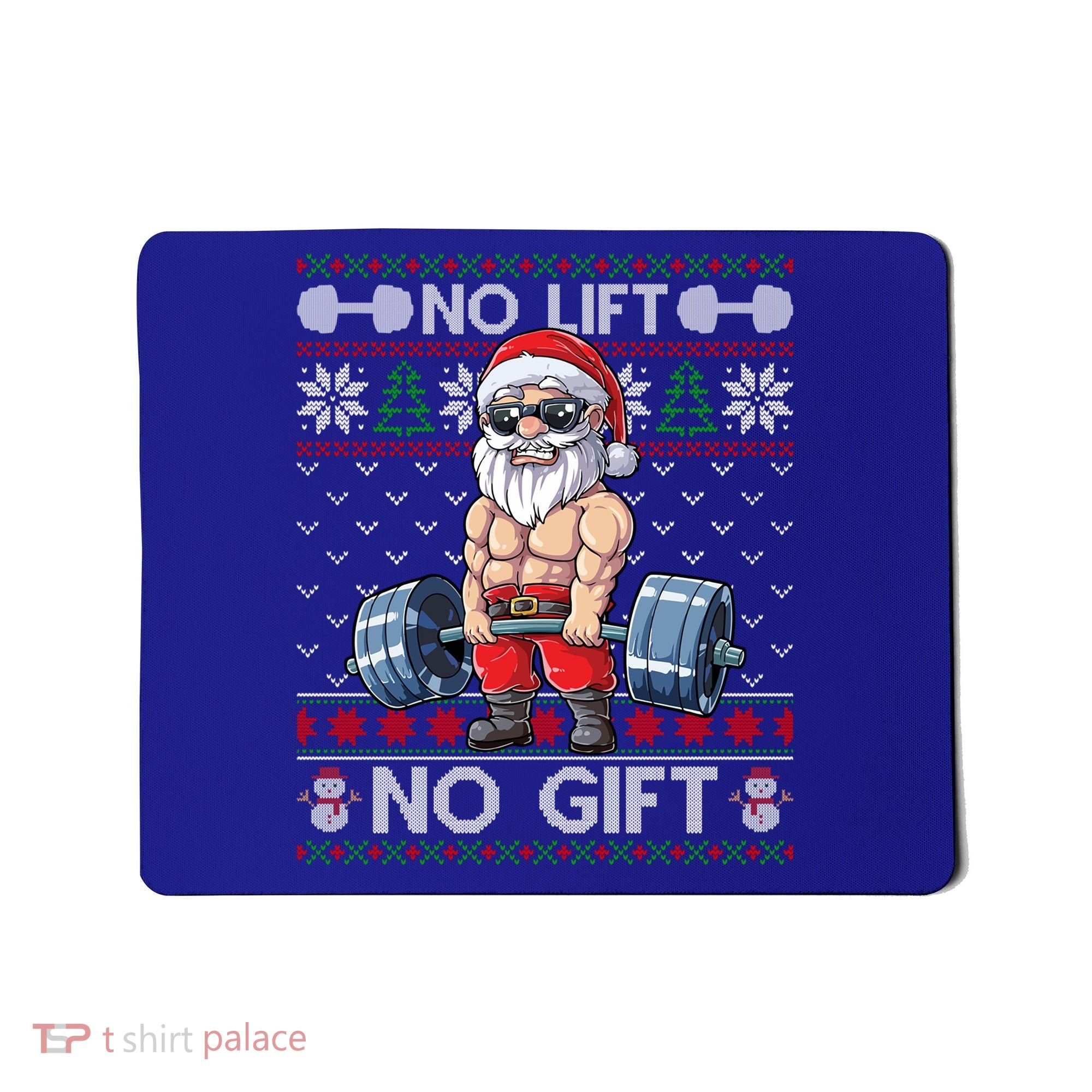 Funny Muscle Santa Lifting Christmas Ugly Christmas Sweater Gift Mousepad