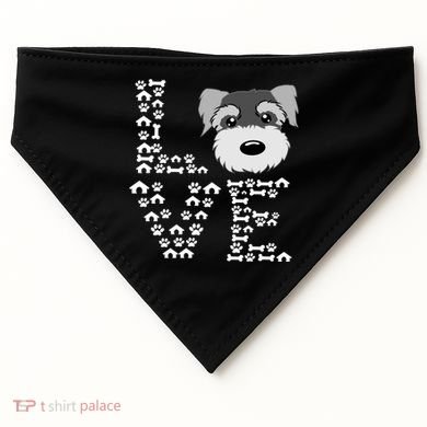 Funny Miniature Schnauzer Gift Miniature Schnauzer Lovers USA-Made Doggie Bandana