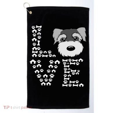 Funny Miniature Schnauzer Gift Miniature Schnauzer Lovers Golf Towel