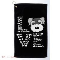 Funny Miniature Schnauzer Gift Miniature Schnauzer Lovers Golf Towel thumb 0