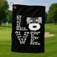 Funny Miniature Schnauzer Gift Miniature Schnauzer Lovers Golf Towel thumb 1