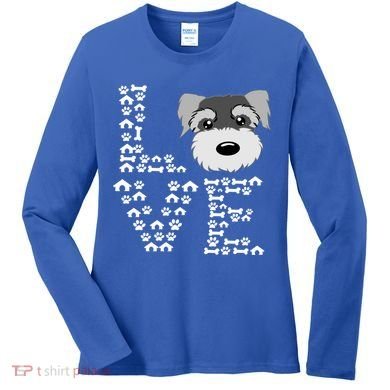 Funny Miniature Schnauzer Gift Miniature Schnauzer Lovers Women's Long Sleeve Shirt