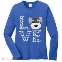 Funny Miniature Schnauzer Gift Miniature Schnauzer Lovers Women's Long Sleeve Shirt thumb 0