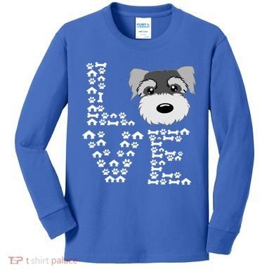 Funny Miniature Schnauzer Gift Miniature Schnauzer Lovers Kids Long Sleeve Shirt