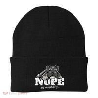 Funny Miniature Schnauzer Dog Gift Schnauzer Nope Breed Gift Beanie thumb 0