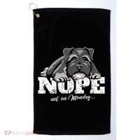 Funny Miniature Schnauzer Dog Gift Schnauzer Nope Breed Gift Golf Towel thumb 0