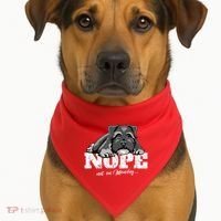 Funny Miniature Schnauzer Dog Gift Schnauzer Nope Breed Gift USA-Made Doggie Bandana thumb 1