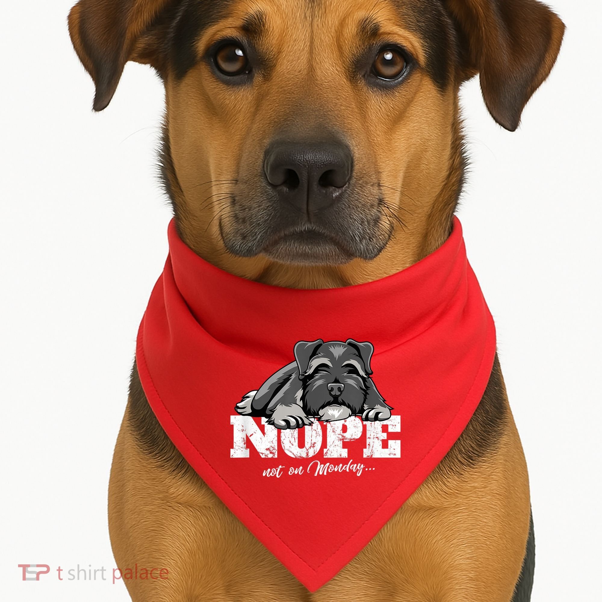 Funny Miniature Schnauzer Dog Gift Schnauzer Nope Breed Gift USA-Made Doggie Bandana