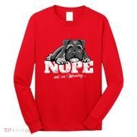 Funny Miniature Schnauzer Dog Gift Schnauzer Nope Breed Gift Long Sleeve Shirt thumb 0