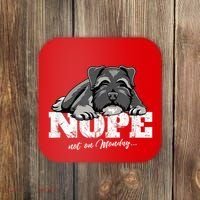 Funny Miniature Schnauzer Dog Gift Schnauzer Nope Breed Gift Coaster thumb 0