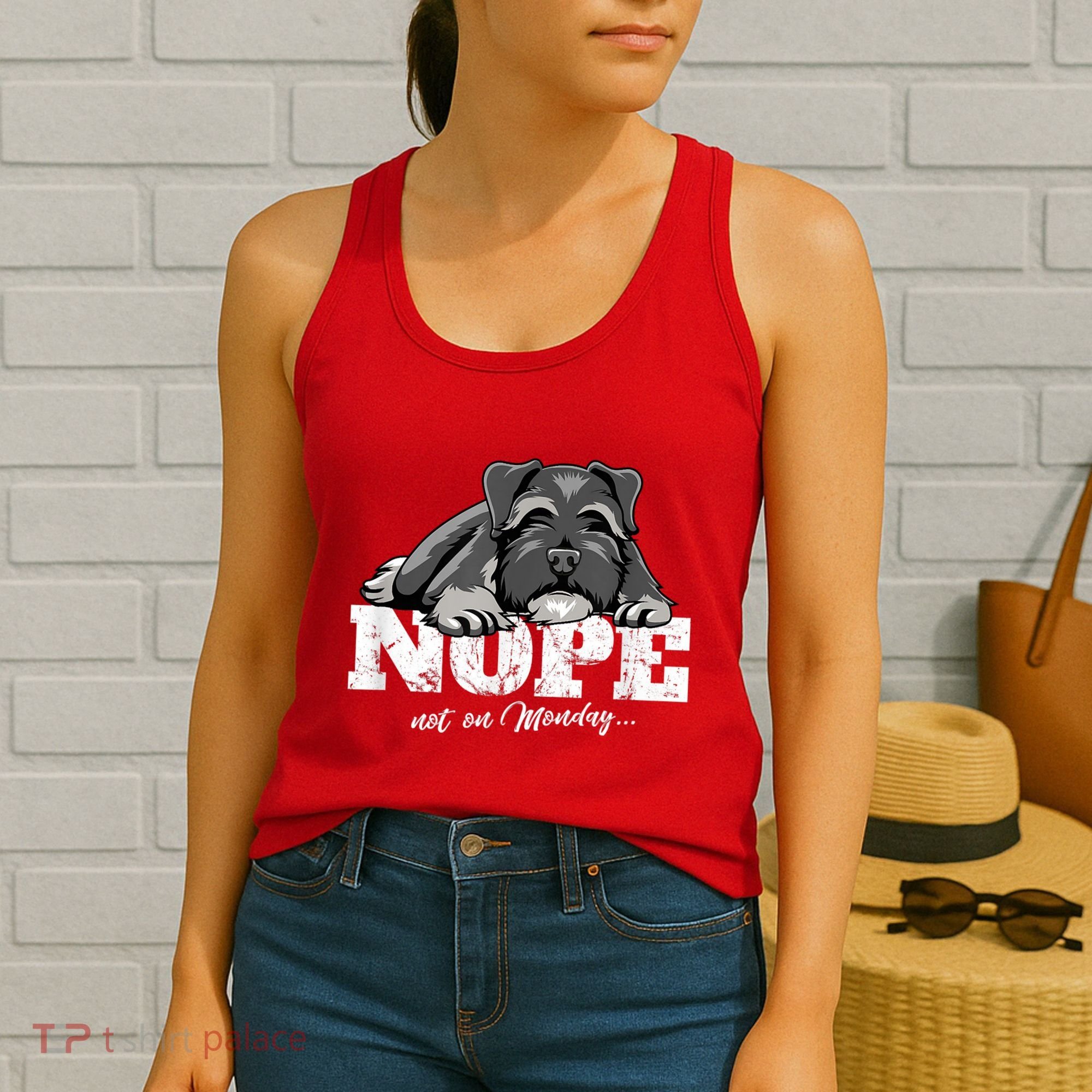 Funny Miniature Schnauzer Dog Gift Schnauzer Nope Breed Gift Women's Tank Top