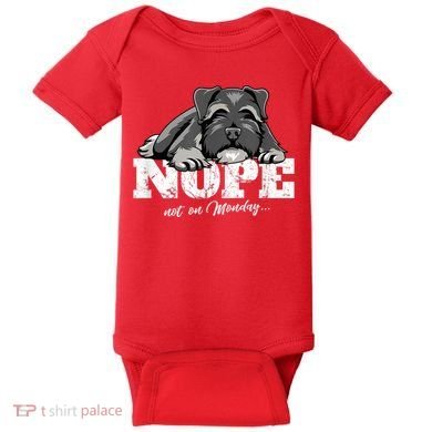 Funny Miniature Schnauzer Dog Gift Schnauzer Nope Breed Gift Baby Bodysuit
