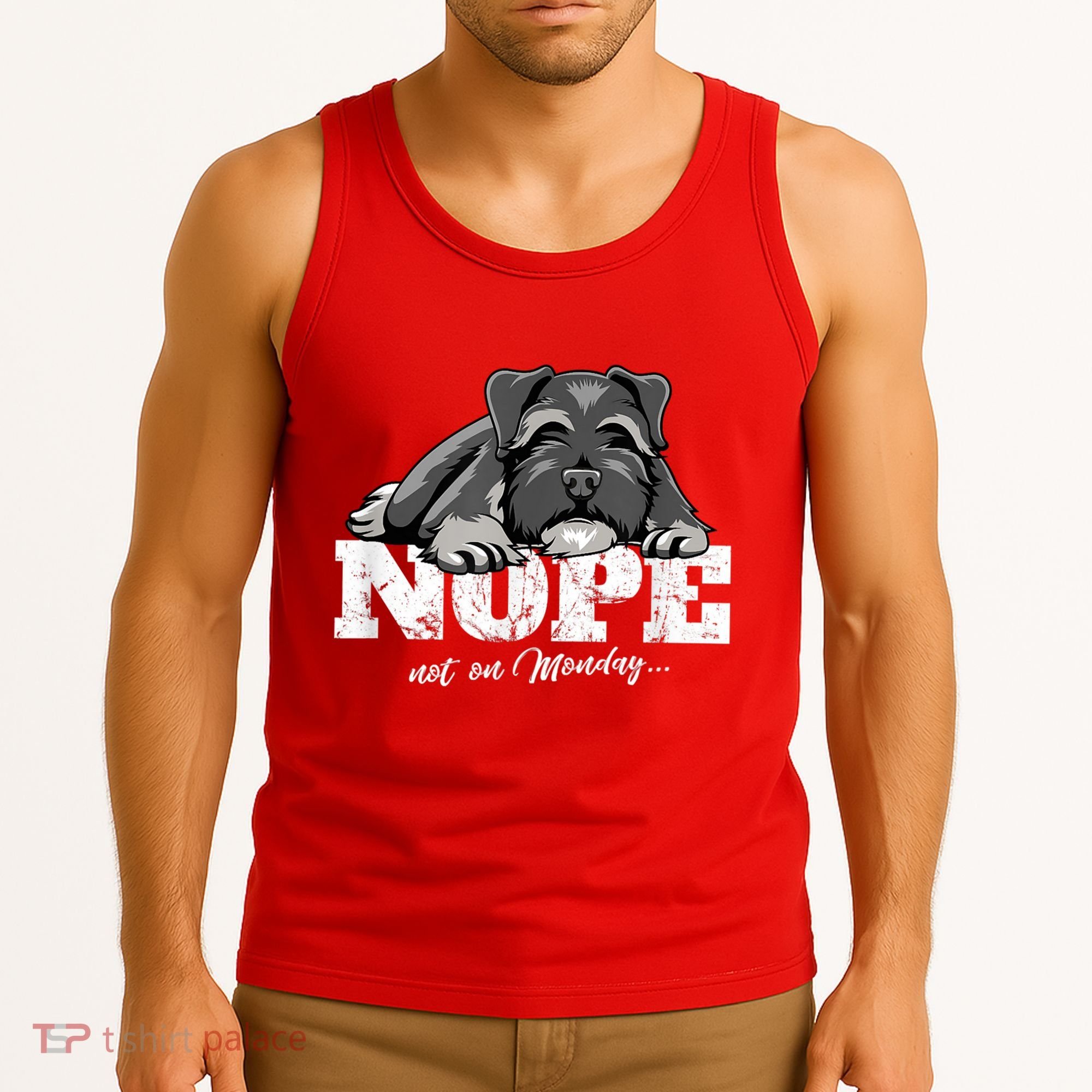 Funny Miniature Schnauzer Dog Gift Schnauzer Nope Breed Gift Tank Top