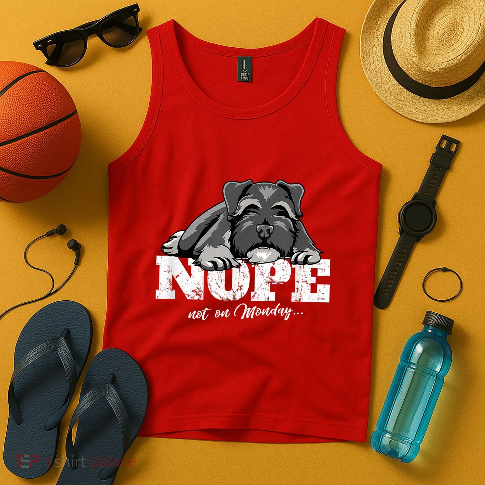 Funny Miniature Schnauzer Dog Gift Schnauzer Nope Breed Gift Tank Top