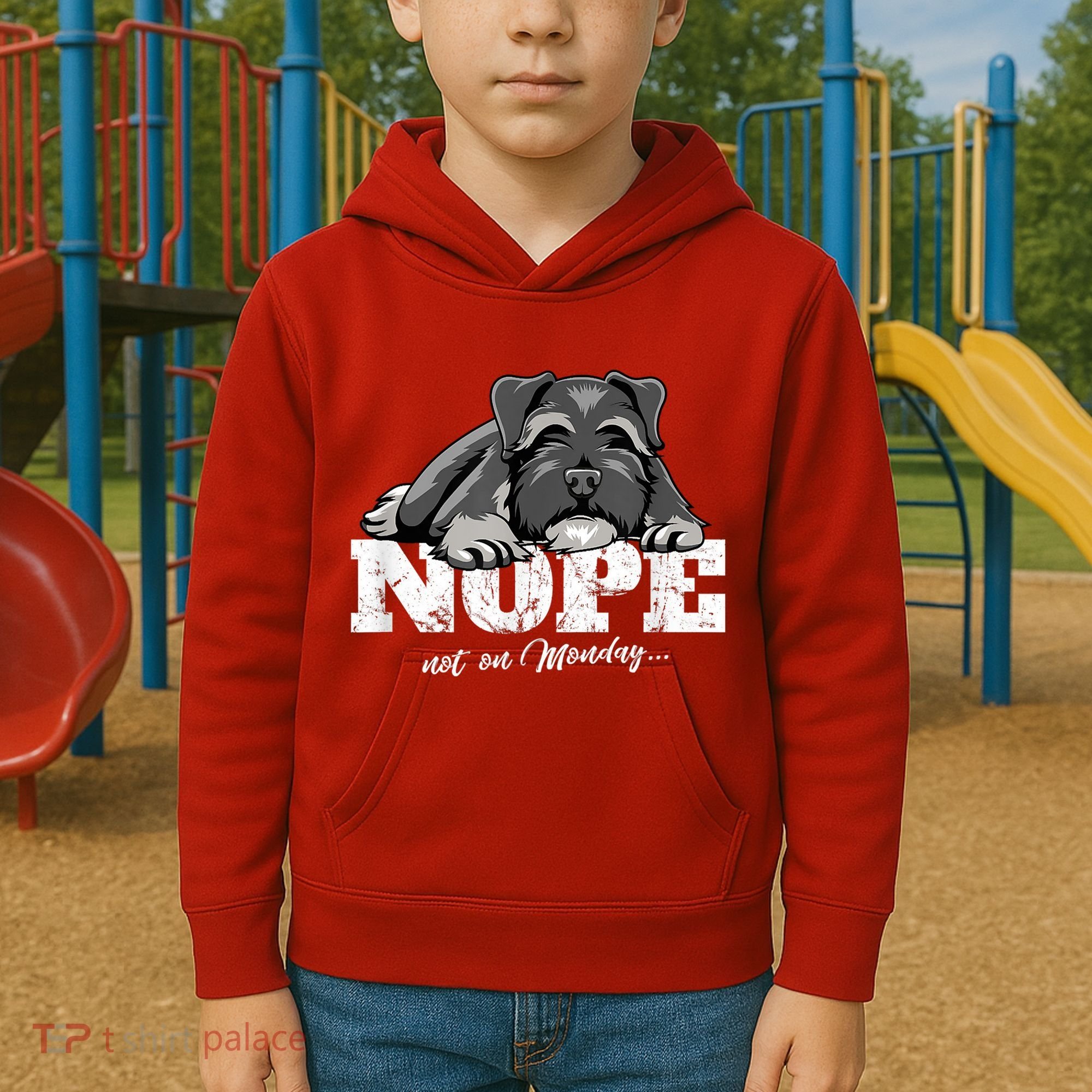 Funny Miniature Schnauzer Dog Gift Schnauzer Nope Breed Gift Kids Hoodie