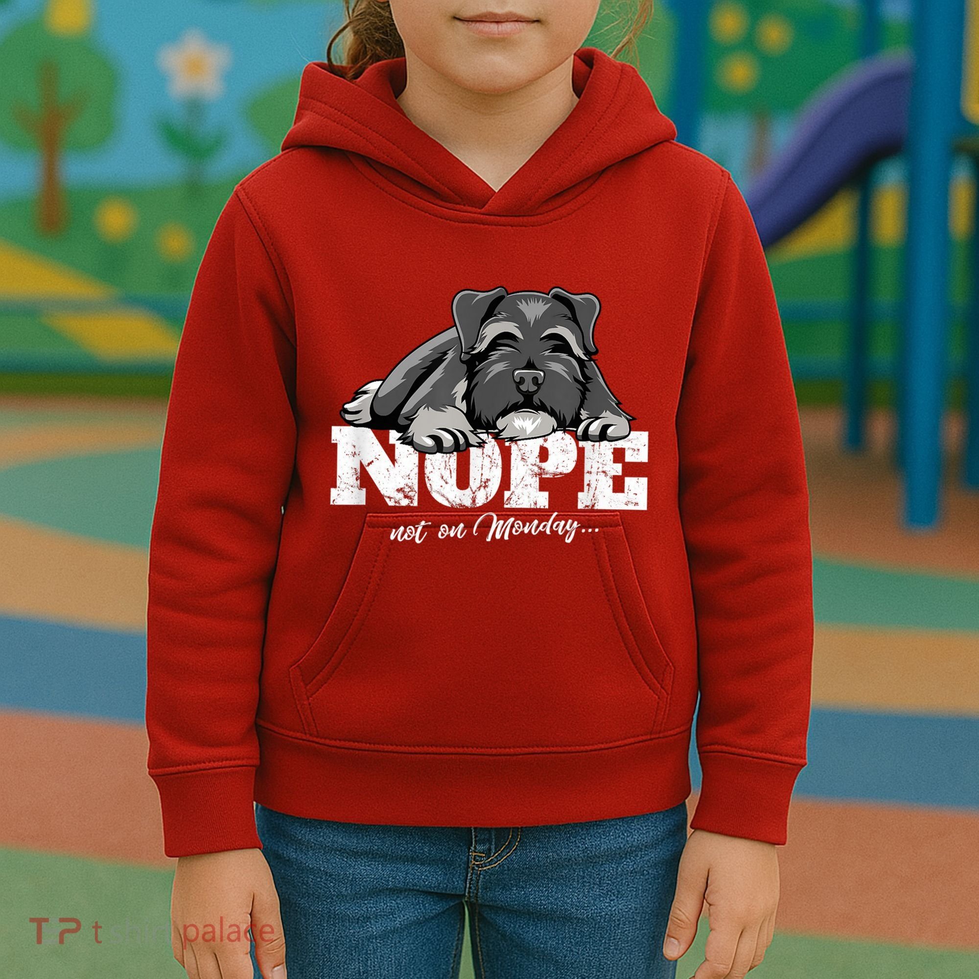 Funny Miniature Schnauzer Dog Gift Schnauzer Nope Breed Gift Kids Hoodie