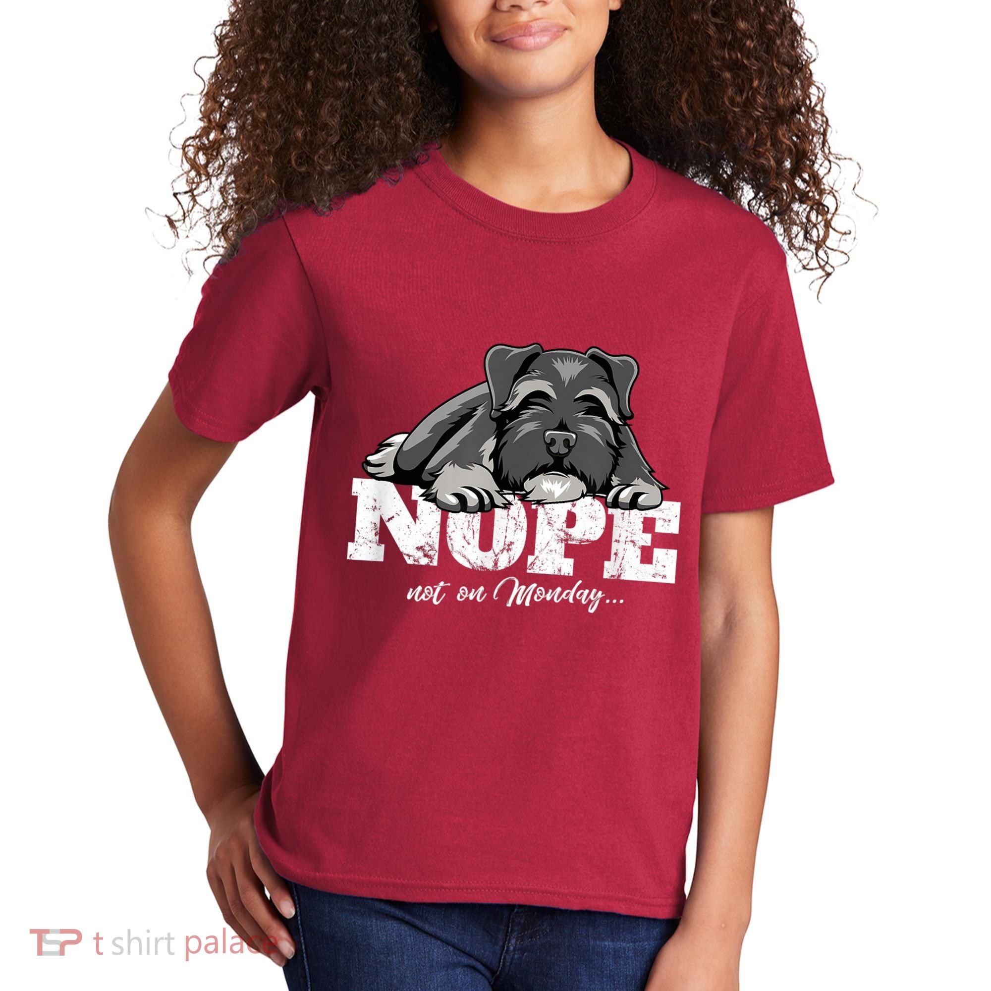 Funny Miniature Schnauzer Dog Gift Schnauzer Nope Breed Gift Kids T-Shirt