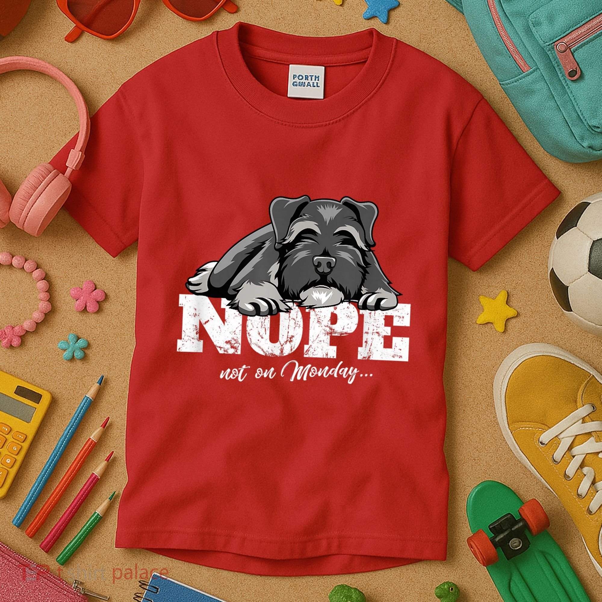 Funny Miniature Schnauzer Dog Gift Schnauzer Nope Breed Gift Kids T-Shirt