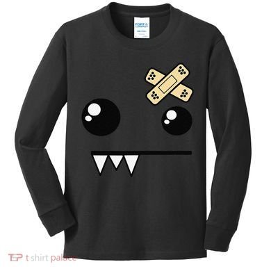 Funny Monster Scene Emo Design Gift Kids Long Sleeve Shirt