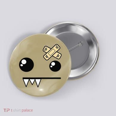 Funny Monster Scene Emo Design Gift Button