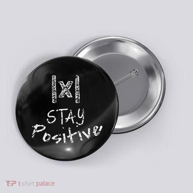 Funny Math Stay Positive Absolute Value Mathematics Algebra Button