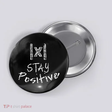 Funny Math Stay Positive Absolute Value Mathematics Algebra Button