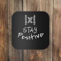Funny Math Stay Positive Absolute Value Mathematics Algebra Coaster thumb 0