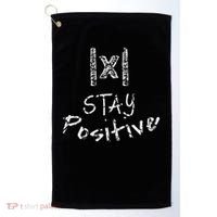Funny Math Stay Positive Absolute Value Mathematics Algebra Golf Towel thumb 0